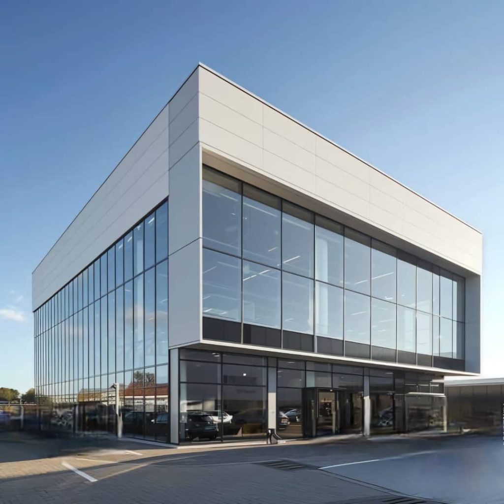 Read more about the article قیمت نمای کرتین وال فریم لس