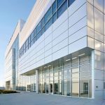 اجرای نمای مدرن کرتین وال و کامپوزیت بیمارستان